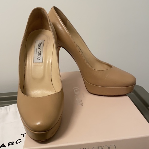 Jimmy Choo beige pumps (40) - Picture 3 of 8